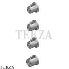 QuadroDesign Source Термостат для душа, 3 потока, внешняя часть, 12 50.00 AS, Brushed Stainless Steel