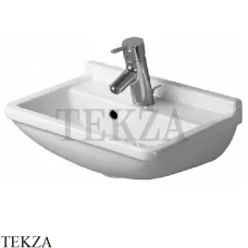 Duravit Starck 3 Раковина подвесная, с переливом 0750450000, белый глянец