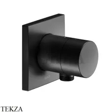 Keuco IXMO Pure Вентиль переключатель, 3 потока, с выводом шланга, квадрат, внешняя часть 59548370102, черный матовый