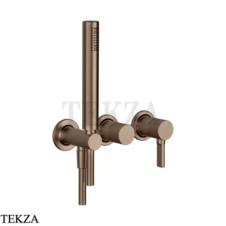 Gessi INCISO SHOWER Смеситель для душа с гарнитуром 58345-708, Copper Brushed PVD