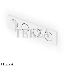 Zucchetti Hoop Термостат для душа на 3 потока, форсунки, внешняя часть ZHO773.W1, bianco opaco goffrato