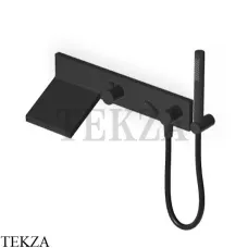 Zucchetti Pan Смеситель для ванны с гарнитуром, 3 потока, внешняя часть ZP8046.N1, черный goffrato