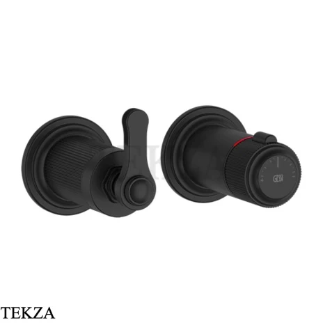 Gessi VENTI20 Термостат для душа, 2 потока, внешняя часть 65235-299, Black XL