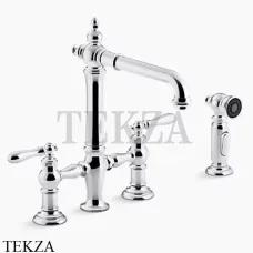 Kohler Artifacts Смеситель для кухни, с отдельным душем K-76519-4-CP, хром глянец