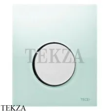 TECE Loop Панель смыва для писсуара 9242653, стекло зеленое, клавиша хром глянцевый