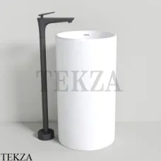 NT Bathroom NT609 Раковина напольная слив в стену, из литого камня Solid Surface, белый матовый