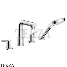 Hansgrohe Talis S Смеситель для ванны с гарнитуром 72418000, хром глянец