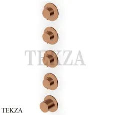 Zucchetti Helm Термостат для душа на 4 потока, внешняя часть ZHE804.XP91, brushed copper PVD