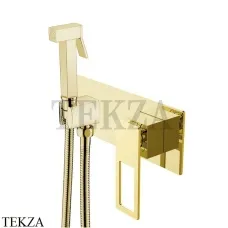 Boheme Q Гигиенический душ со смесителем, комплект 147-GG, Золото глянец