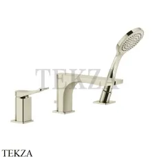 Gessi RILIEVO Смеситель для ванны с гарнитуром 59037-720, Nickel PVD