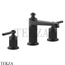 Gessi VENTI20 Смеситель для раковины на 3 отверстия средний, с донным клапаном 65012-299, Black XL