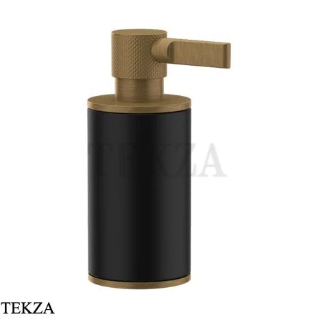 Gessi INCISO accessories Дозатор настольный для жидкого мыла, черный 58538-713, Antique Brass