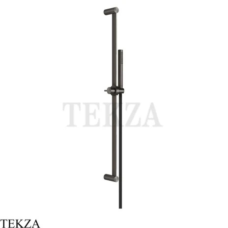 Gessi 316 SHOWER Душевой гарнитур, лейка стержень 54044-707, Black Metal Brushed PVD