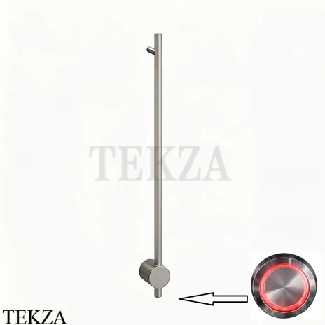 BRONER BRUNO H Электрический полотенцесушитель 80 с кнопкой, BR.007.080.0000.SS, сталь сатин шелк