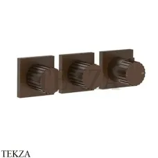 Gessi Incastri Термостат для душа 2 потока, внешняя часть 75334-845, Dark Bronze