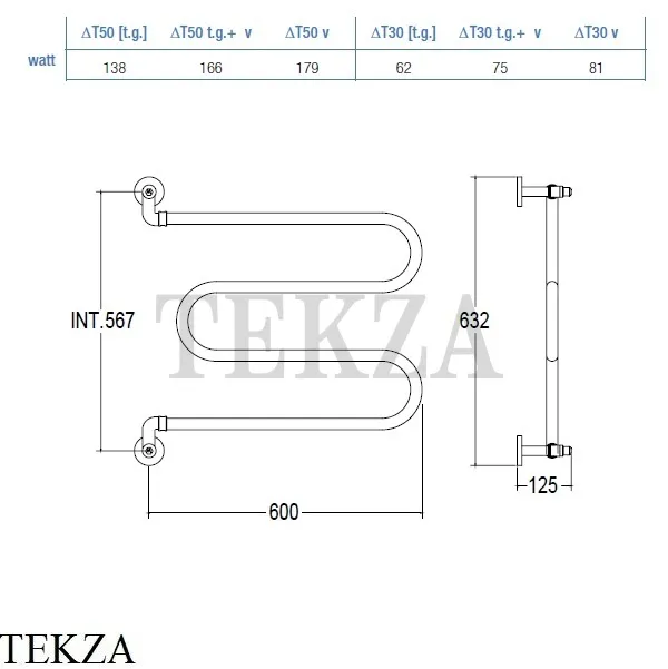 Margaroli Vento 400 Полотенцесушитель для ГВС 400GO, золото глянец