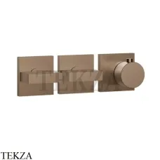 Gessi Rettangolo shower Термостат на 2 потока, внешняя часть 44334-708, Copper Brushed