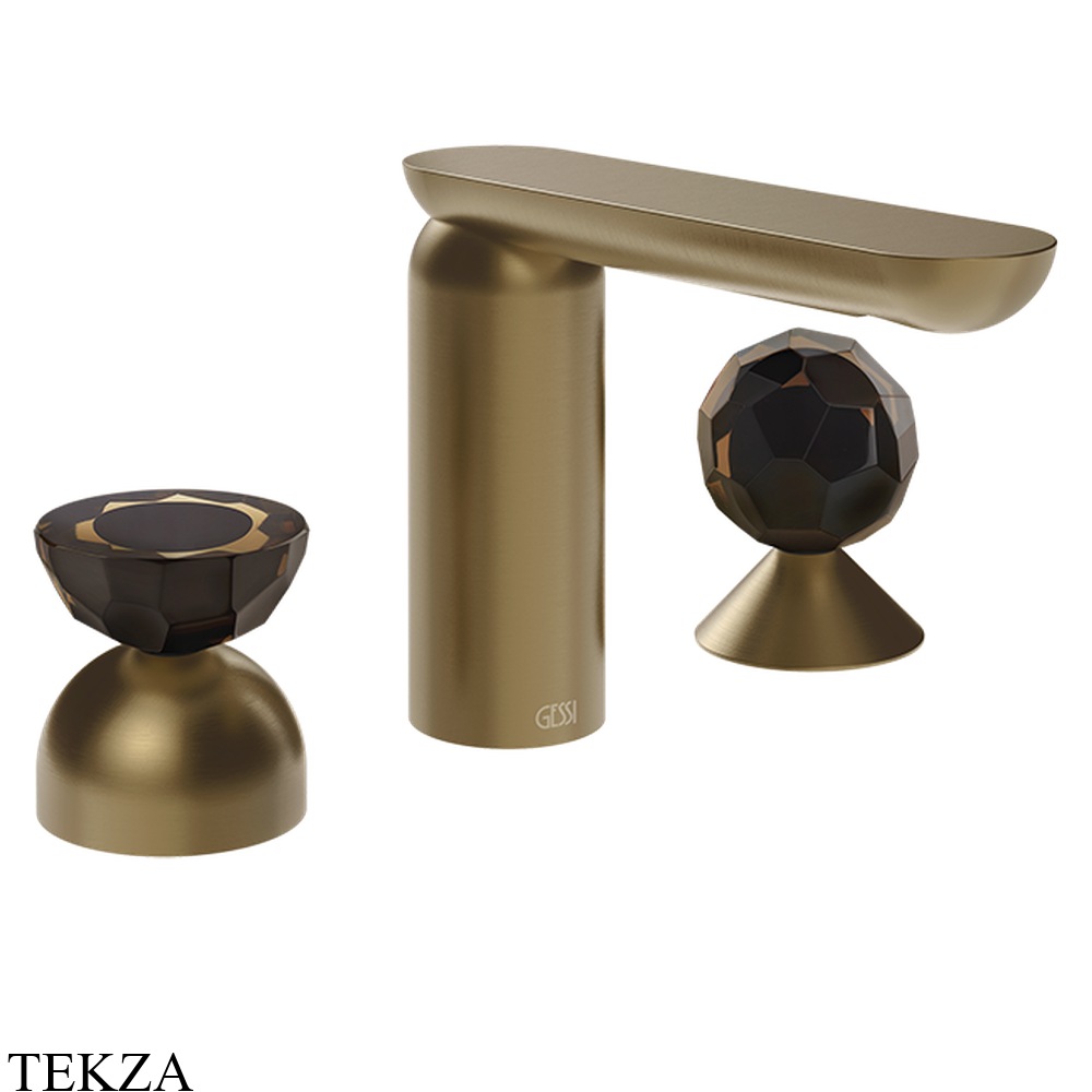 Gessi Perle Смеситель для раковины на 3 отв., без гарнитура 74828-791, бронза Deep