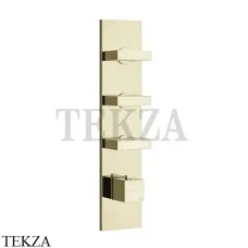 Gessi Rettangolo Wellness Термостат 3 выхода, внешняя часть 43026-710, Brass PVD