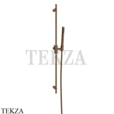 Gessi INGRANAGGIO Штанга в комплекте с душевой лейкой 63584-708, Copper Brushed