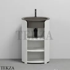 CIELO I Catini Tiberino Тумба отдельностоящая CAMTL, с 3-мя полками, слив в стену, белый-Fango CIELO I Catini Tiberino Тумба отдельностоящая CAMTL, с 3-мя полками, слив в стену, белый-Fango