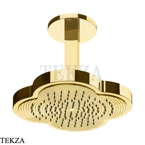 Gessi Ludovica Верхняя душевая лейка с потолочным кронштейном 76150-246, золото глянец