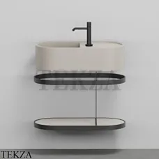 Cielo Les Petites Ovale 60 Консоль с раковиной LPLAO60, керамическая полка, Avena Cielo Les Petites Ovale 60 Консоль с раковиной LPLAO60, керамическая полка, Avena
