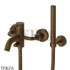 Newform XT Смеситель для ванны с изливом, с гарнитуром, 4240C.47.083, Groove Bronze