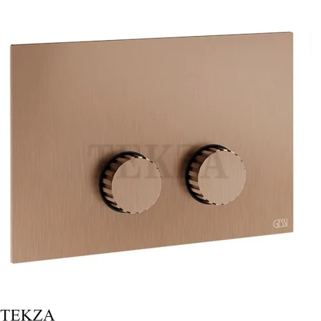 Gessi Incastri Клавиша смыва для инсталляции SANIT, Villeroy&Boch 75619-708, медь Brushed