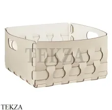 ADJ Dubai Корзина-ёмкость для мелочей 35x35 см 2045.16/10, панна-котта/белый