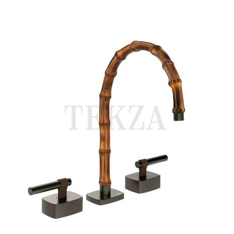 Gessi Jacqueline Смеситель для раковины на 3 отв., без донного клапана 77015-707, black хром Brush