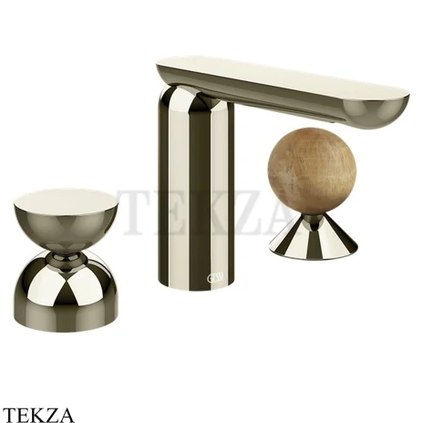 Gessi Perle Смеситель для раковины на 3 отв., без гарнитура 74938-720, никель глянец