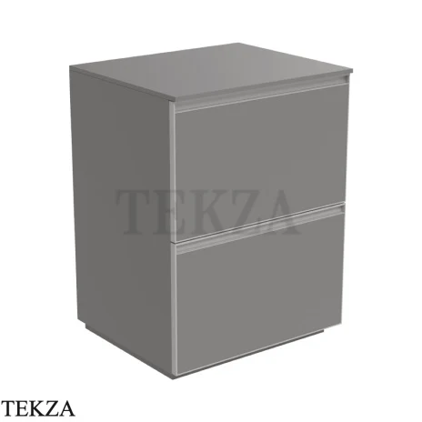 Flaminia Cubika тумба под раковину напольная 60×50×78,5 см, 2 ящика, серый Grey матовый