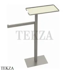 Boheme Q Стойка напольная с полкой и полотенцедержателем 10952-NB, nickel brush