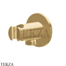Newform Вывод для шланга с держателем для ручного душа 69698X.59.097, PVD Brushed gold