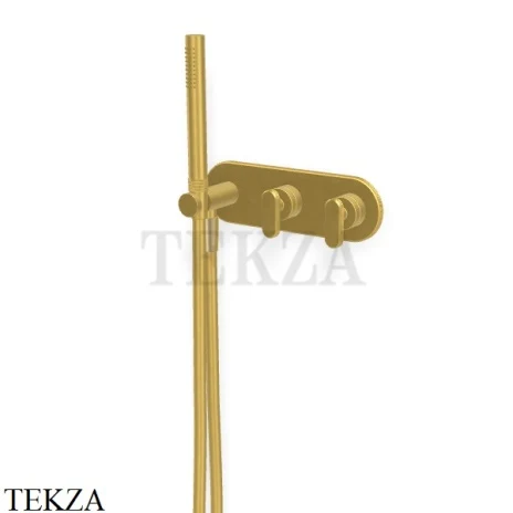 FIMA Carlo Frattini Park Line Смеситель для душа с гарнитуром, внешняя часть F1319WX2OS, Brushed gold