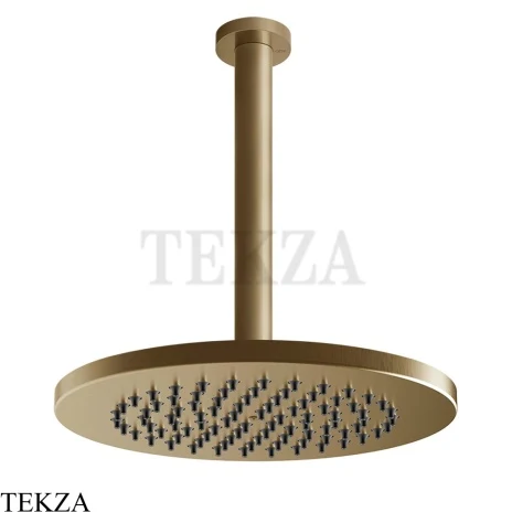 Gessi 316 SHOWER Верхняя душевая лейка D21,8 с креплением под размер 54153-726, Warm Steel Brushed PVD