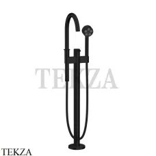 Axor ONE Смеситель для ванны напольный с гарнитуром 48440670, черный матовый