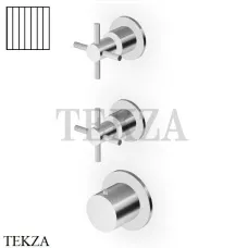 Zucchetti Helm Vertical Термостат для душа на 2 потока, внешняя часть ZHM802.XG2, нержавеющая сталь brushed