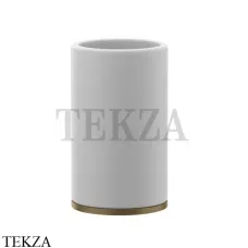Gessi INCISO accessories Стакан настольный, композит белый 58531-713, Antique Brass