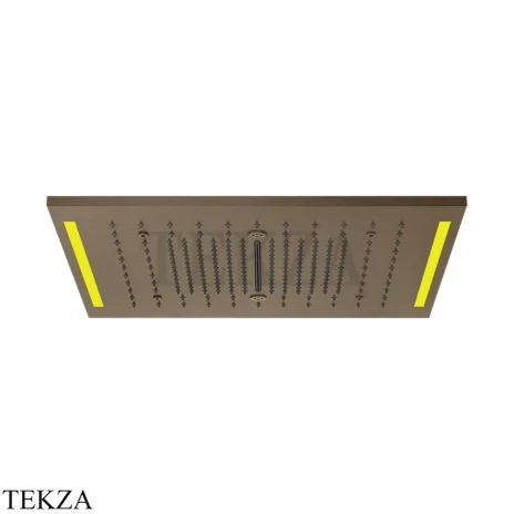 Gessi COLOUR Накладная душевая панель 500х500, 4 функции 57977-761, Coffee Bronze Br. PVD