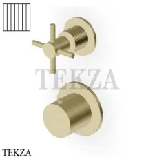 Zucchetti Helm Vertical Термостат для душа на 1 поток, внешняя часть ZHM801.XP31G2, brushed british gold PVD