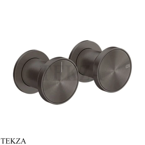 Gessi Origini NATURE Смеситель для душа 2 потребителя, внешняя часть 66079-707, Black Metal Brushed