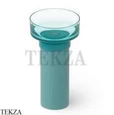 Dea Design Pedestal Basin Раковина напольная Glasstech DD2023 480 R8, Lake Water Blue R8
