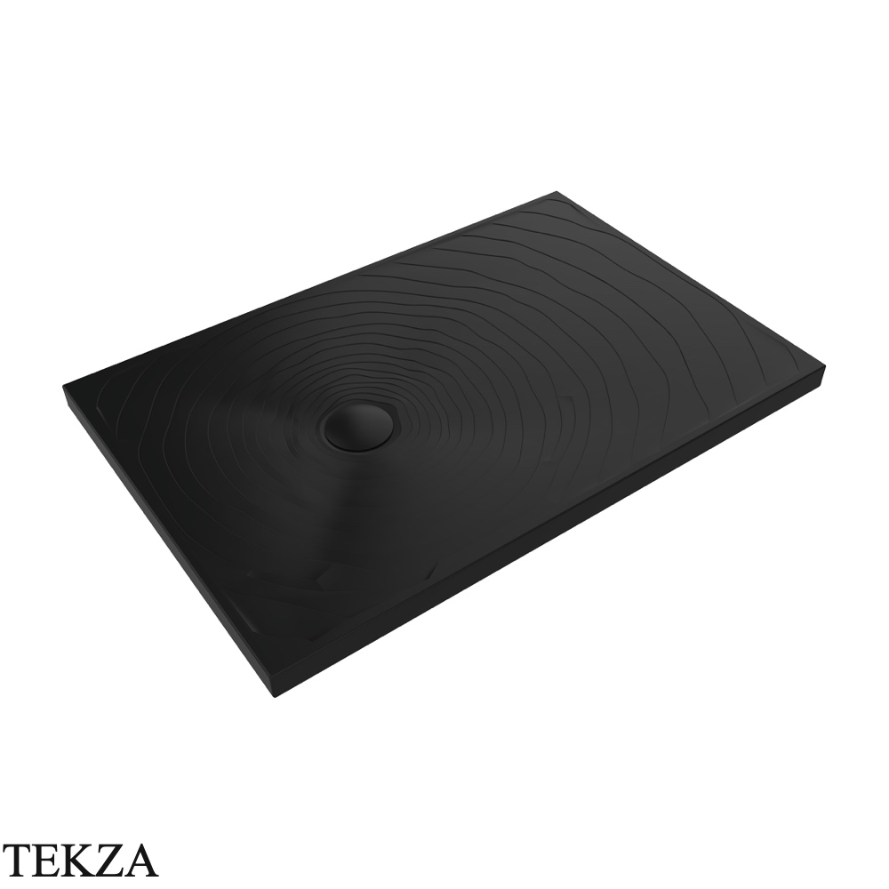 Flaminia Water Drop душевой поддон 120×80×5,5 см, чёрный Carbone матовый