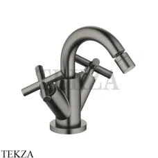 Dornbracht TARA Смеситель для биде со сливным гарнитуром 24510892-99, Dark Platinum matt