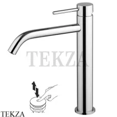 FIMA Carlo Frattini Spillo UP Смеситель для раковины, высокий, с донным клапаном F3031LXSCR, хром глянец