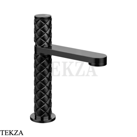 Gessi Pelle Tresse Смеситель для раковины, с донным клапаном 78251-439, Nero/ Black Metal PVD