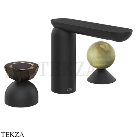 Gessi Perle Смеситель для раковины на 3 отв., без гарнитура 74858-299, черный матовый