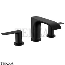 Hansgrohe Vivenis Смеситель для раковины на 3 отверстия, с донным клапаном 75033670, черный матовый